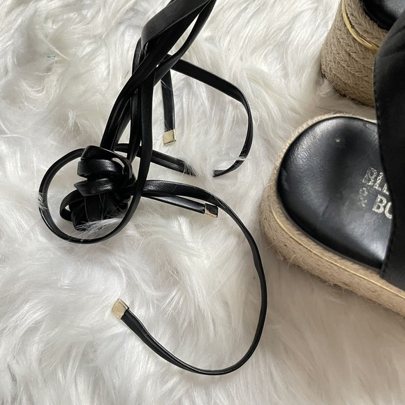 Bleecker & Bond Odette Tiger Calf Hair Espadrille Wedge Sandals 6.5M Leather - Picture 15 of 16